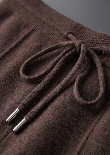 Pure Extra-Fine Merino Wool Dark Brown Luzzo Set | Portovelli