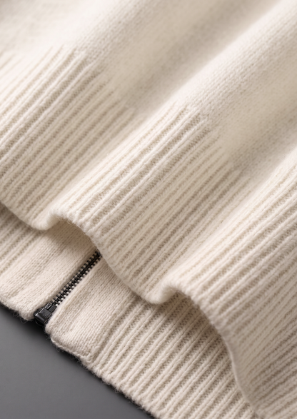Pure Extra-Fine Merino Wool Cream White Luzzo Set | Portovelli