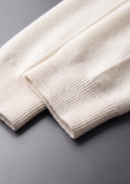 Pure Extra-Fine Merino Wool Cream White Luzzo Set | Portovelli