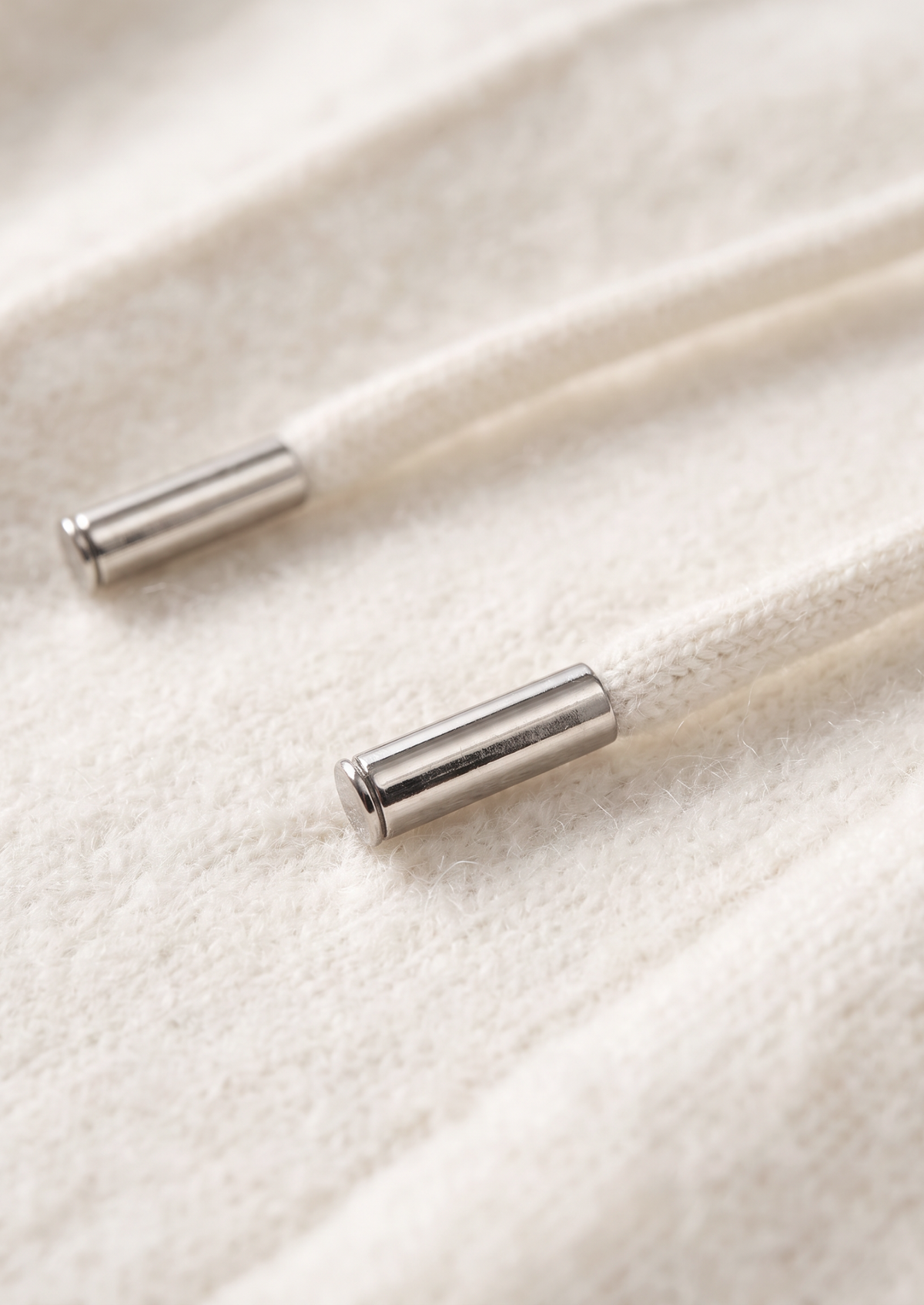 Pure Extra-Fine Merino Wool Cream White Luzzo Set | Portovelli