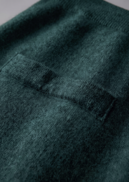 Pure Extra-Fine Merino Wool Sea Green Luzzo Set | Portovelli