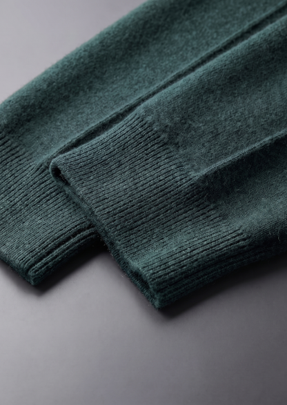 Pure Extra-Fine Merino Wool Sea Green Luzzo Set | Portovelli