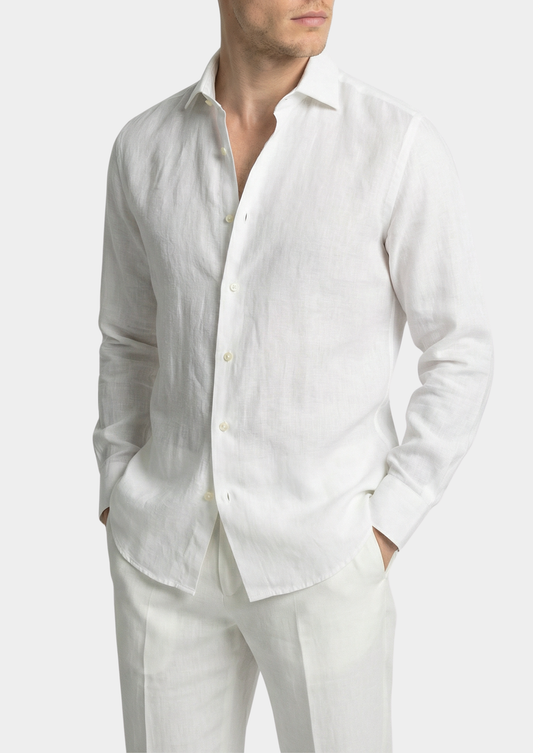 Portofino Coastal Shirt - White | Portovelli